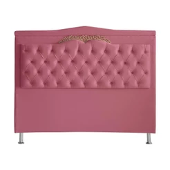 Cabeceira De Cama Box Madri Casal King 195 Cm Suede Rosa Bebê Do Lar Móveis E Decoração