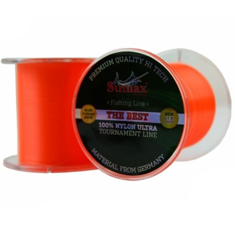 Linha Sumax Monofilamento Soft The Best Laranja 0,30mm 15lb 300m