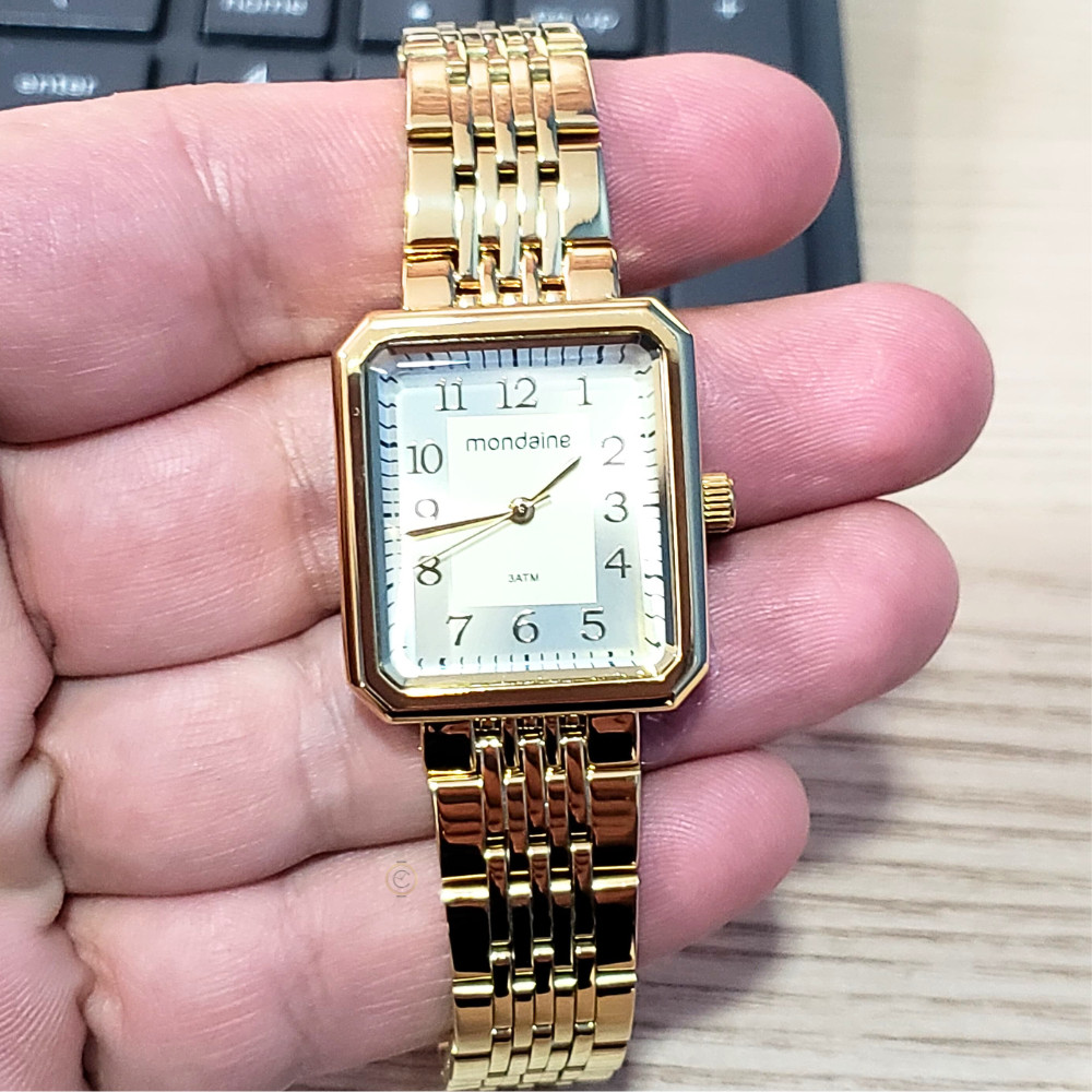 Detalhes do Relógio Mondaine Feminino Analógico Quadrado 32358LPMVDE1