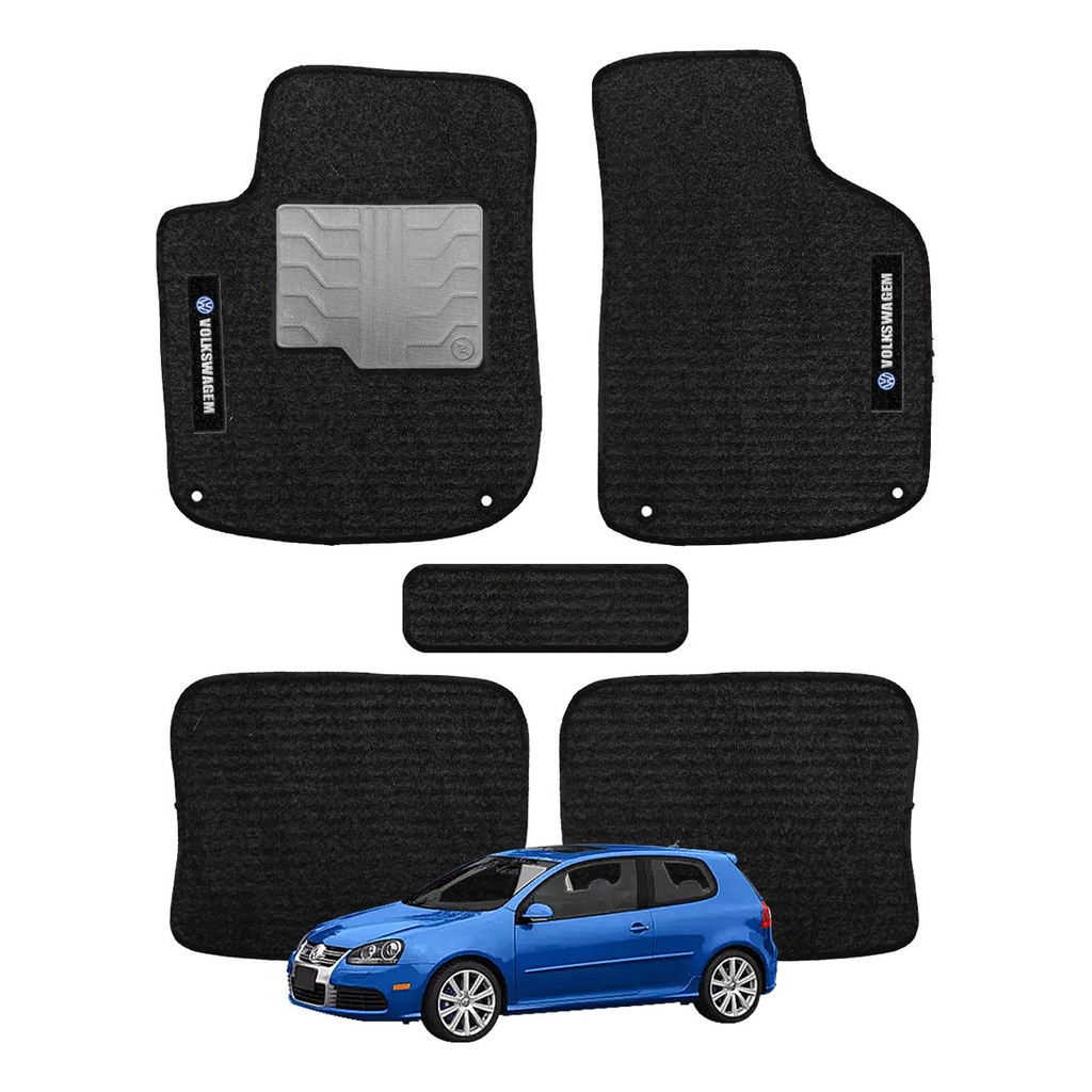 Kit de tapetes 5 peças específico Golf 2008 09 10 ... 12 13 2014 Carpete Preto