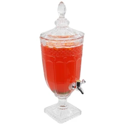 Suqueira Dispenser Bebidas Água Suco 3 Litros Cristal Luxo