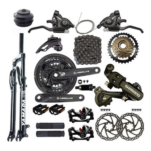 Kit 21vel Bike Aro 29 Suspensão Freios Disco Cambio Shimano em Oferta na Shopee