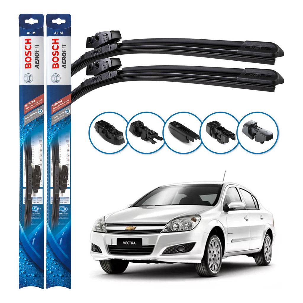 Par de Palhetas Limpador Parabrisa Multiclip Original Bosch Chevrolet Vectra 2008 A 2012 em Oferta na Shopee
