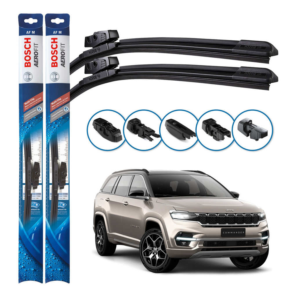 Par de Palhetas Limpador Parabrisa Multiclip Original Bosch Jeep Commander 2021 A 2024 em Oferta na Shopee