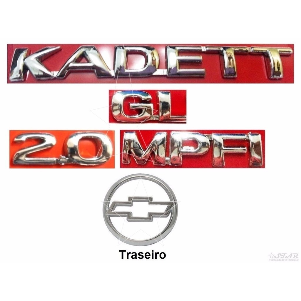 Emblemas Símbolos Kadett Gl 2.0 Mpfi + Mala - 1996 À 1999