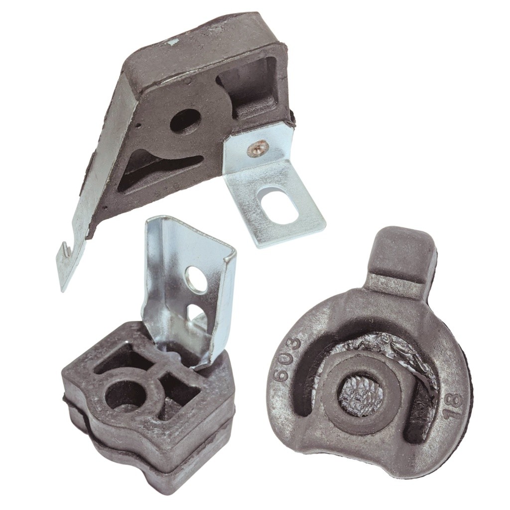 Kit 3 Coxim Escapamento Renault Clio Traseiro Intermediário
