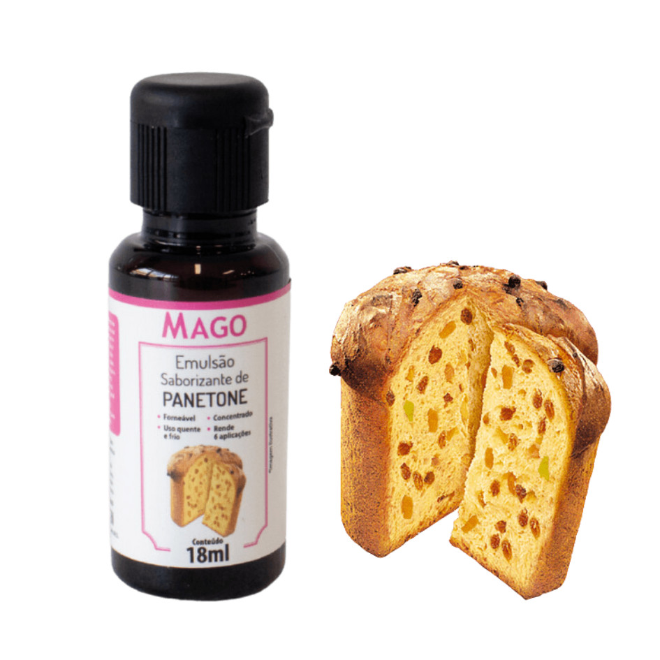 1~3 Emulsão Saborizante De Panetone 18ml Mago Receitas Natal Massa Cupcake Cremes