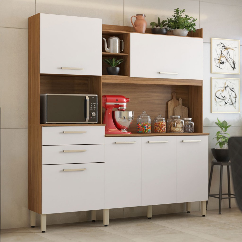 Kit Cozinha 6 Portas 2 Gavetas Select