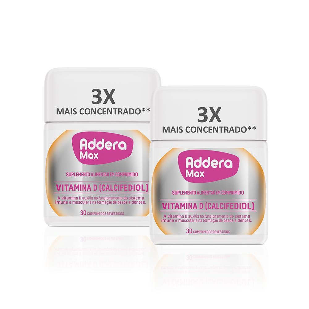 Kit Supl Alimentar Vitamina D Addera+ Imunidade Max 30 Comp - Health