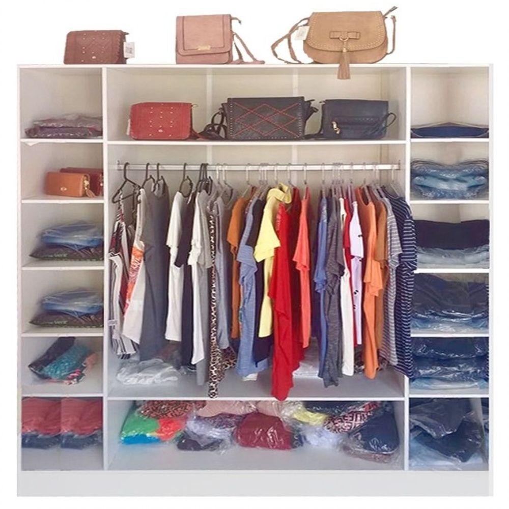 Colméia Roupa Loja Roupa Closed Cabideiro Ana em Oferta na Shopee