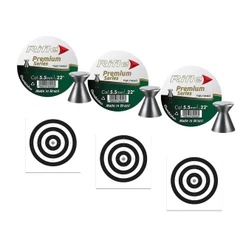 Kit 3 Chumbinho Rifle Premium Series Flat Head 5,5+30 Alvos