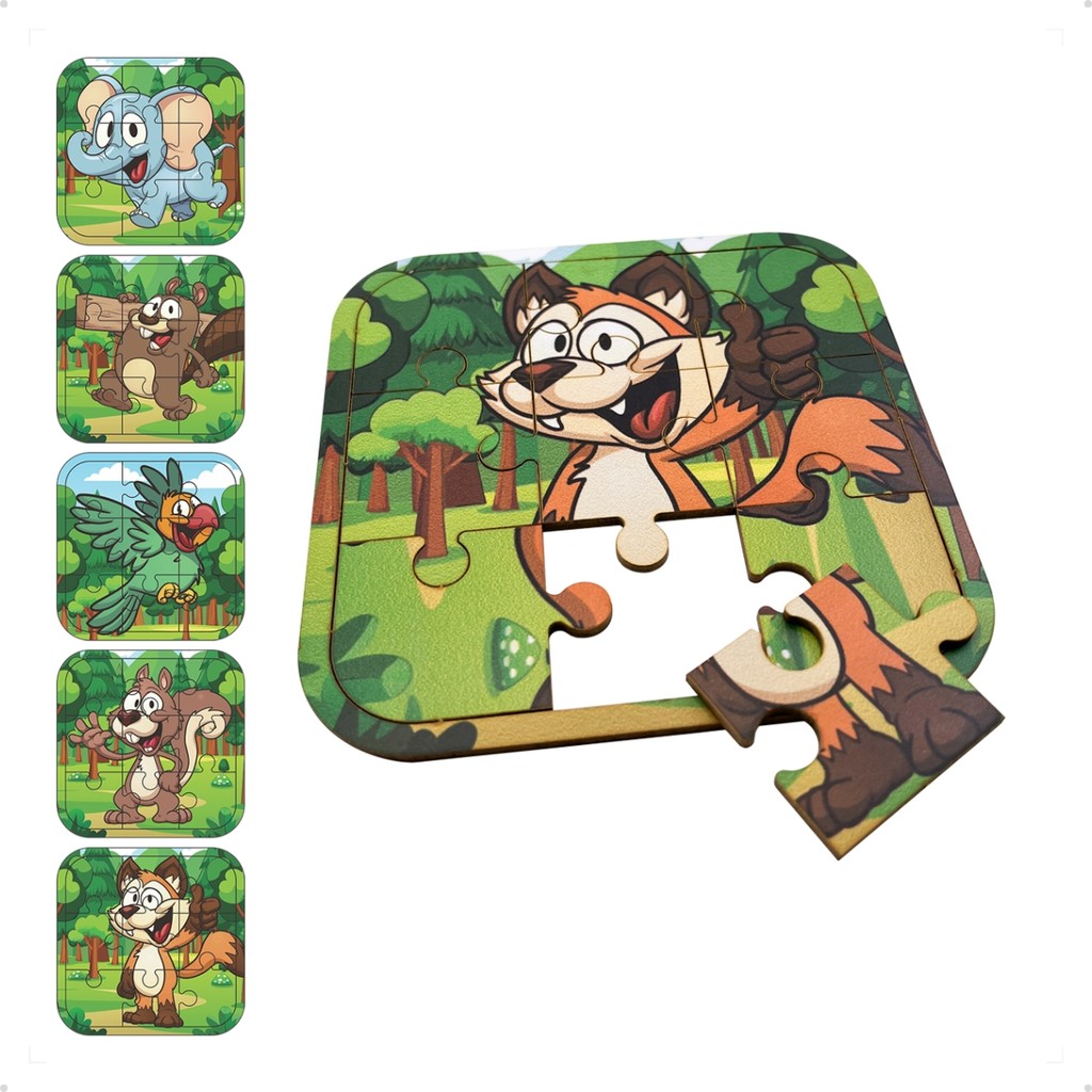 Kit 5 Quebra-Cabeças Infantil para Criatividade