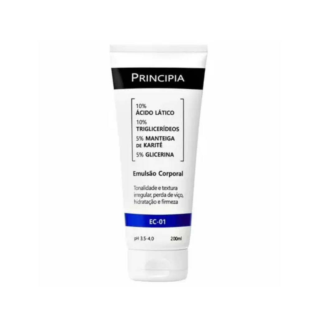 Emulsao Corporal 10%  Acido Latico + Mix De Ativos Hidratantes Principia Skincare Ec-01 Com 200Ml -