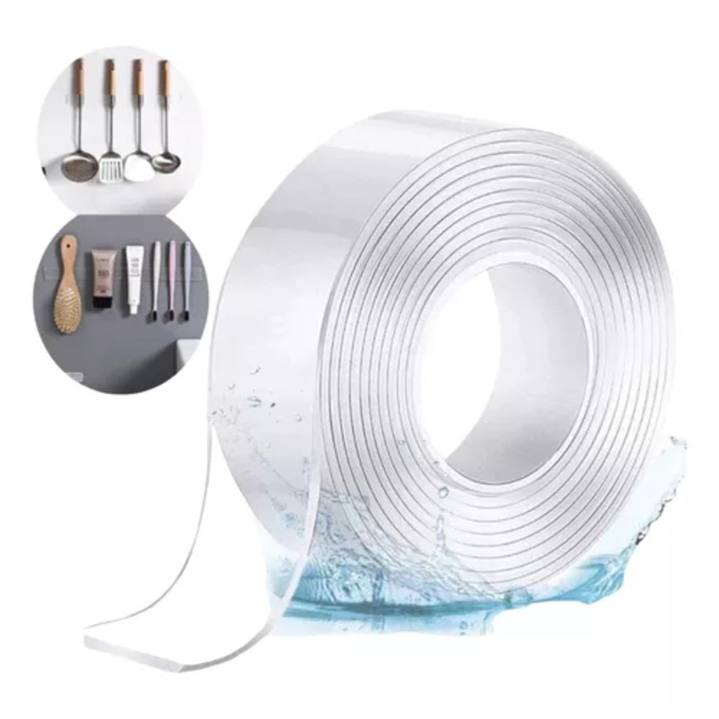 Fita Magica Dupla Face Super Forte Lavável Gel Auto Colante em Oferta na Shopee