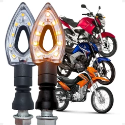 Piscas Seta De Moto Led Flecha Cristal Cb250 Cg125 Titan Fan 160 150 Fazer Xre 300 Pop100