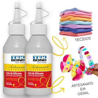 2 Colas De Silicone Líquida Para Artesanato 100 Ml Tekbond em Oferta na Shopee