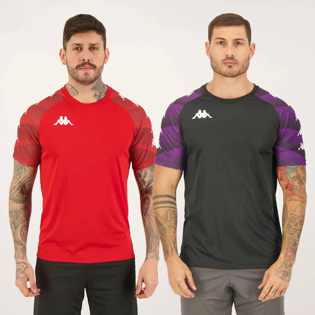 Kit 2 Camisas Kappa Raglany em Oferta na Shopee