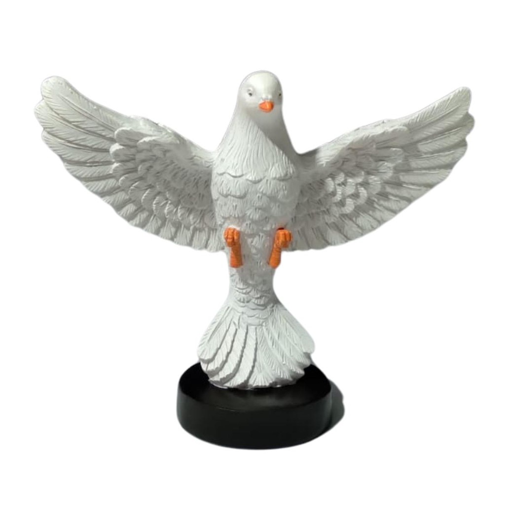 Estátua Decorativa Católica Divino Espírito Santo de Mesa 11,5cm Resina e Madeira