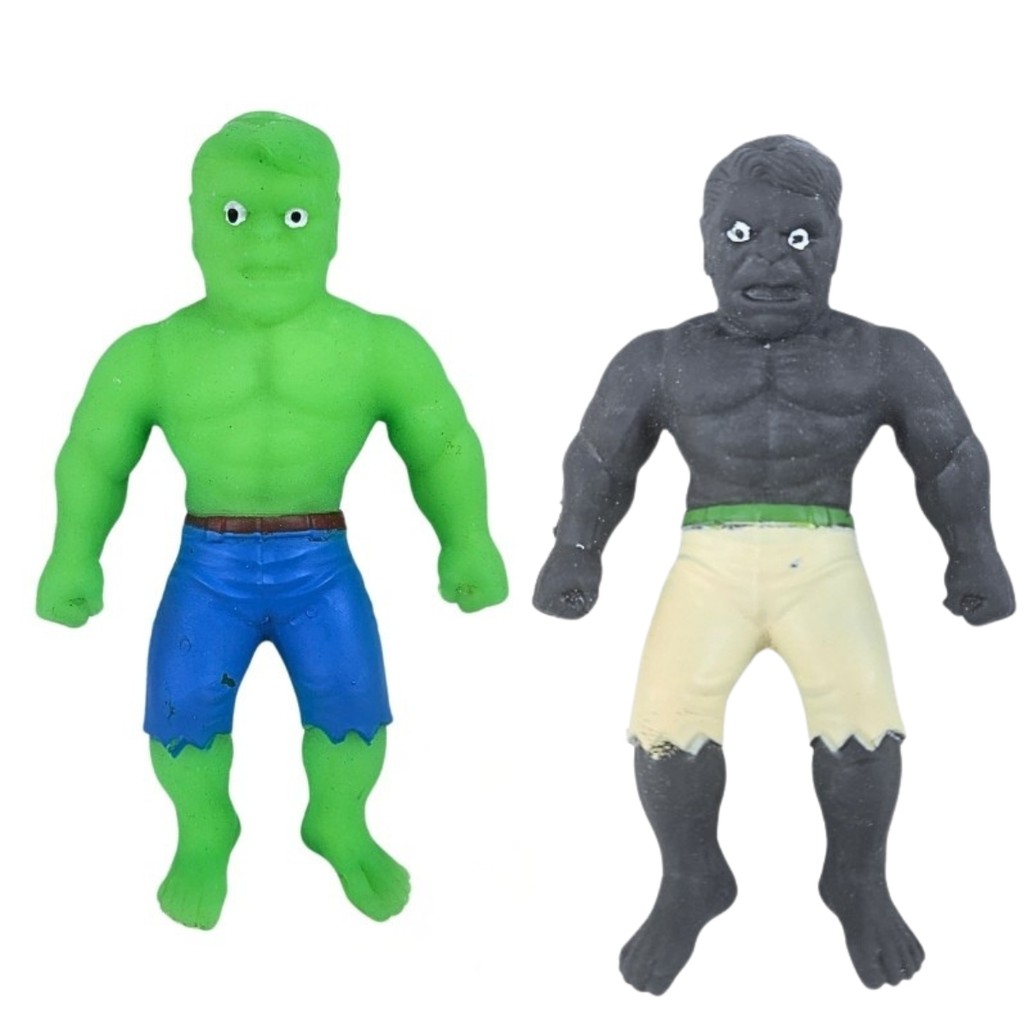 2 Boneco Lutador Estica e Puxa Anti Stress Sortido Castela - Mom & Baby