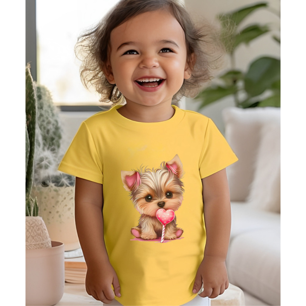 Camiseta Infantil Menina Estampa Fofa Algodão Premium Manga Curta Tendência Moda Kids