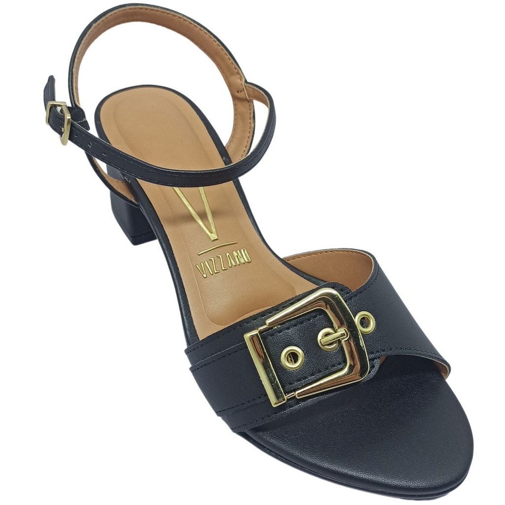 Sandália Vizzano Feminina Casual com Fivela Decorativa