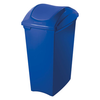 Lixeira Plástica com Tampa Basculante Azul 40L Casablanca Sanremo em Oferta na Shopee