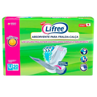 Absorvente Geriátrico Lifree para Fralda Calça Refil com 20 Unidades em Oferta na Shopee
