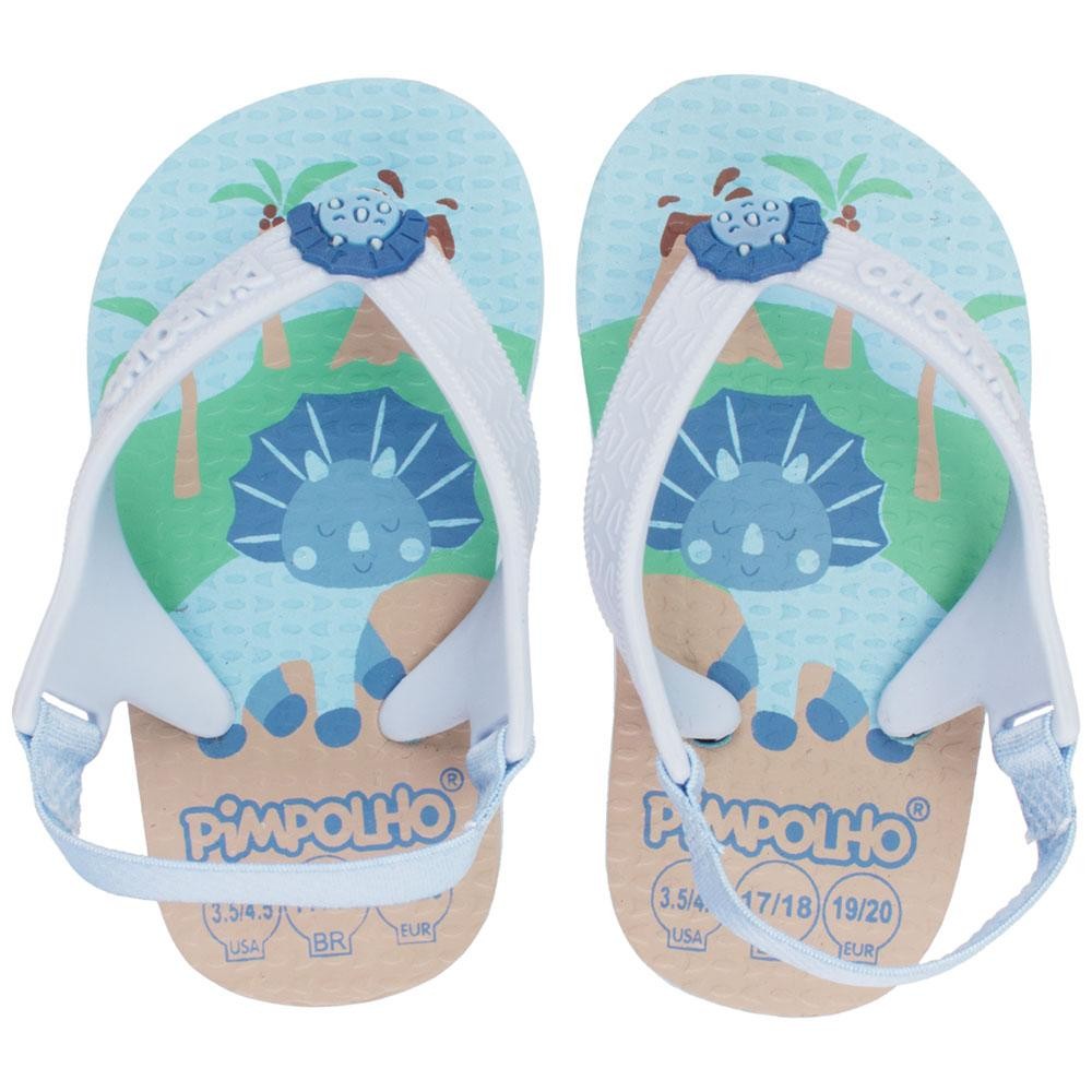 Sandália Praiana Baby Azul Dinossauro Masculina Pimpolho - Baby & Kids Fashion