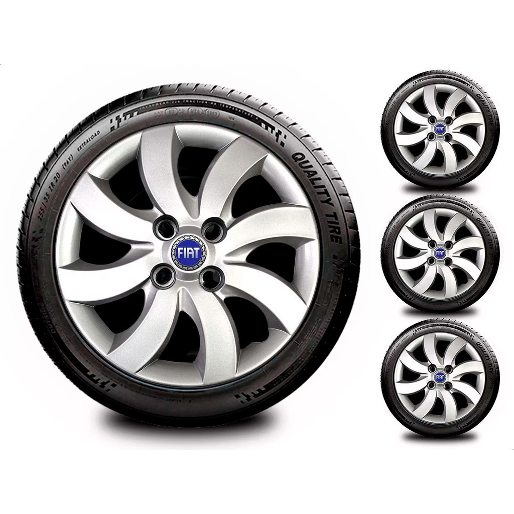 Jogo 4 Calota Aro 14 Fiat Palio Attractive 2012 2013 2015