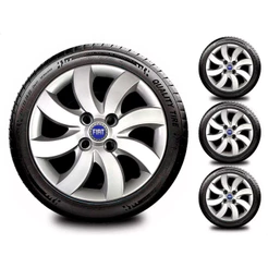 Jogo 4 Calota Aro 14 Fiat Palio Attractive 2012 2013 2015