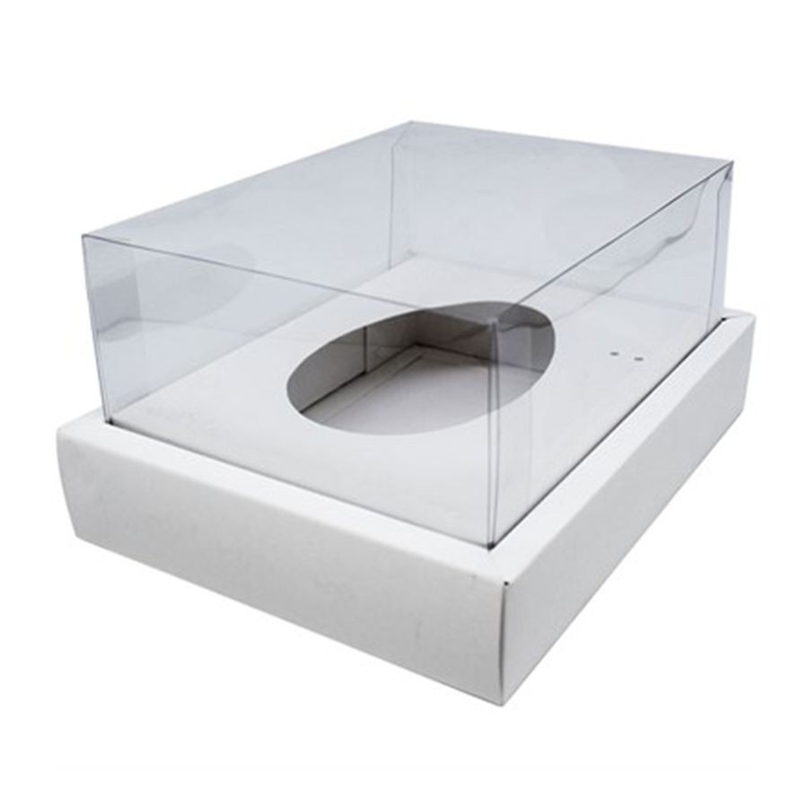Caixa Ovo de Colher - Meio Ovo de 250g - 20cm x 15,5cm x 10cm - Branco - 20 unidades - Assk - Rizzo em Oferta na Shopee