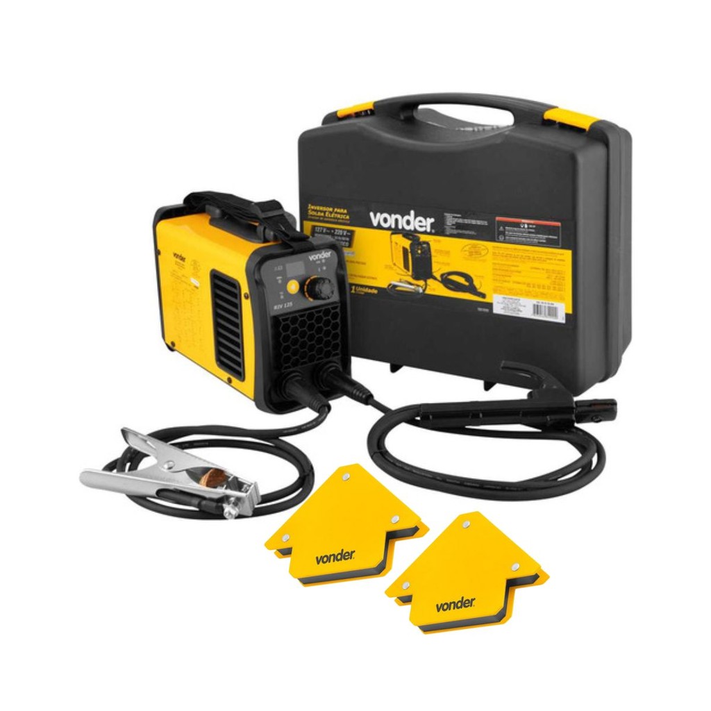 Maquina Inversora Solda RIV125 Bivolt + 2 Esquadros VONDER em Oferta na Shopee