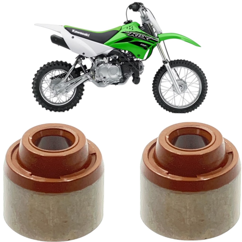 PAR DE RETENTORES DA HASTE DE VALVULAS KAWASAKI KLX 110 / R / MONSTER 2006 A 2025