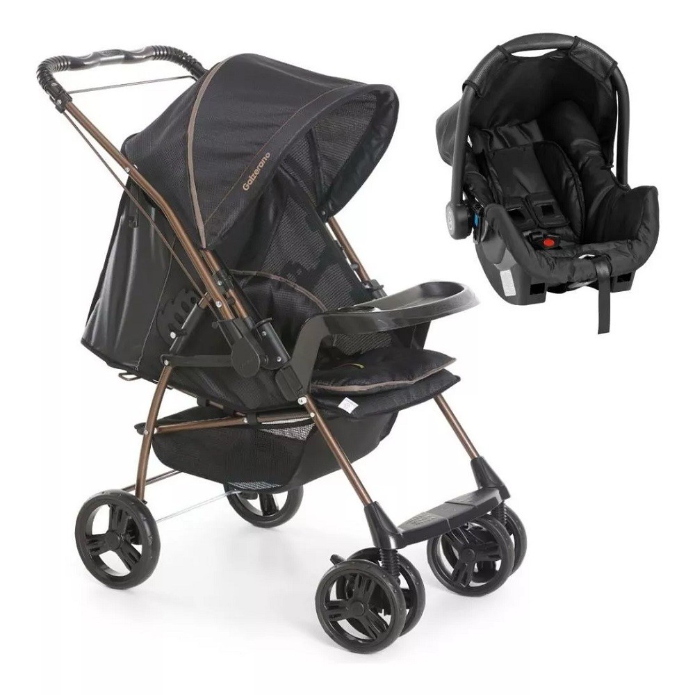 Carrinho Bebê Conforto Milano Rev III Travel Galzerano Cobre em Oferta na Shopee