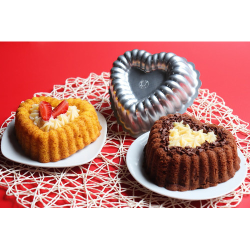 Kit 06 Formas Ballerine Coração Crespo piscina 13x4,5 Bolo torta aluminio