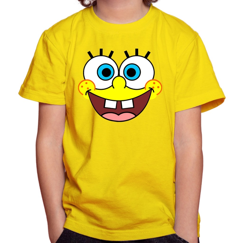 Camiseta camisa blusa Infantil Juvenil Para Menino Menina Bob Esponja em Oferta na Shopee