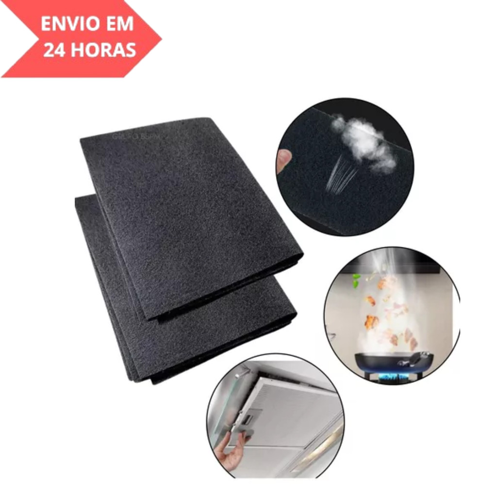 2 peças Filtro Manta Coifa Exaustor Depurador Fogão Purificador 79cm x59cm