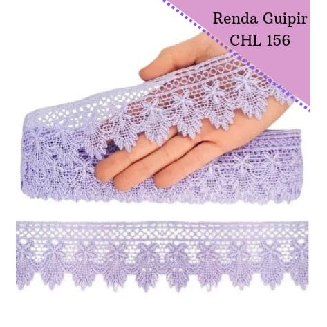 Renda Guipir CHL-156 5.0 Cm -  Rolo C/13.7 Metros Cor:Lilas