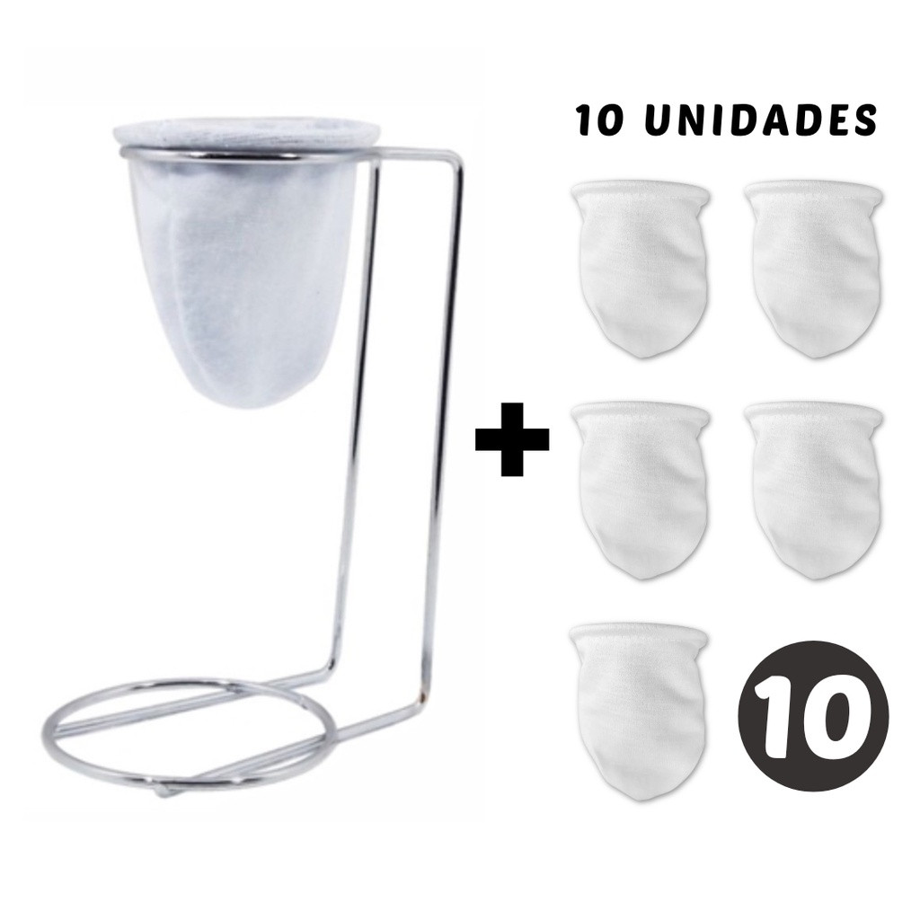 Mini Coador de Café de Pano Individual Chá Suporte Mariquinha