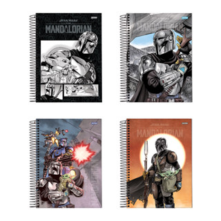 Caderno espiral capa dura universitário 1x1 80 folhas Star Wars Jandaia em Oferta na Shopee