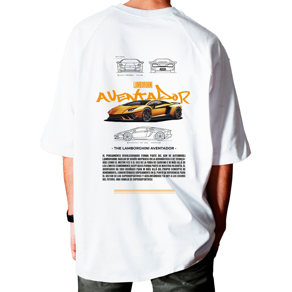 Camiseta Oversized Lamborghini Clássico Design Luxuoso Streetwear Automotivo 100% Algodão Unissex Conforto e Estilo 2024