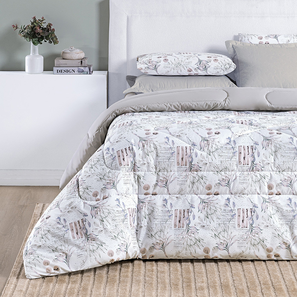 Edredom Queen Size - Dupla Face - Em Tecido Percale 80% Algodão Estampado - Cotton - Home & Living