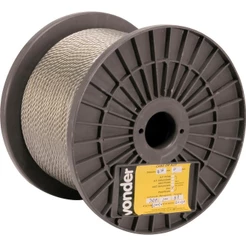 Cabo de aço aai 3/16" alma de aço 6x7 inox c/ 100m Vonder