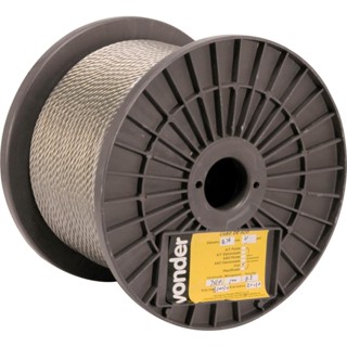 Cabo de aço aai 3/16" alma de aço 6x7 inox c/ 100m Vonder em Oferta na Shopee