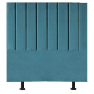 Cabeceira De Cama Solteiro Box 90 Cm Karla Suede Cor:azul Turquesa em Oferta na Shopee