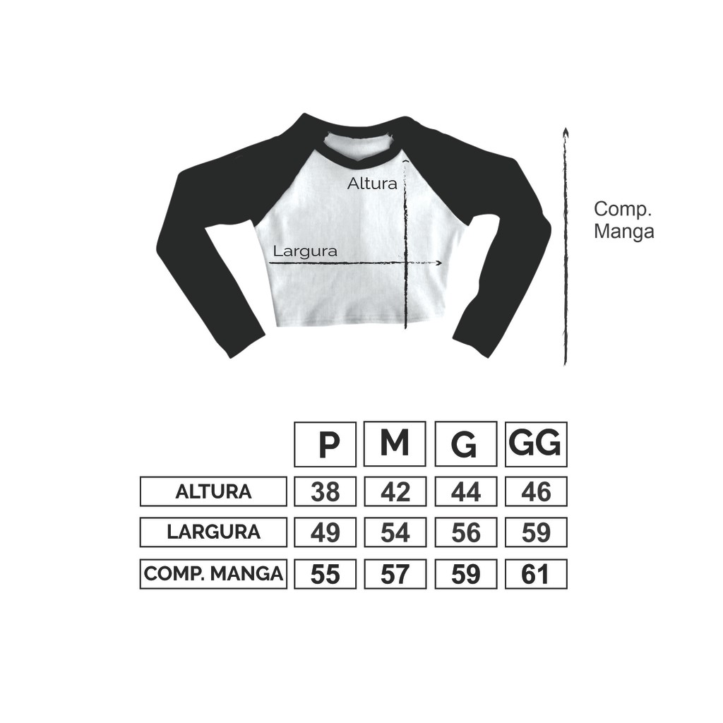 Cropped Raglan inverno Feminino Tumblr blogueira super jao estrela feminina manga longa