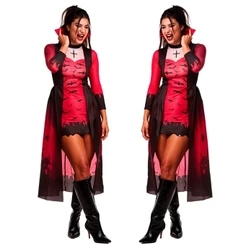 Fantasia Vampira Halloween Feminina Vestido Sexy
