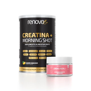 Creatina Monohidratada + Morning Shot Renova Be em Pó sabor Abacaxi em Oferta na Shopee