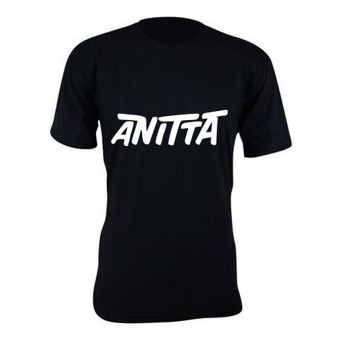 Camiseta camisa estampa Anitta cantora Pop Logo nome basica unissex manga curta