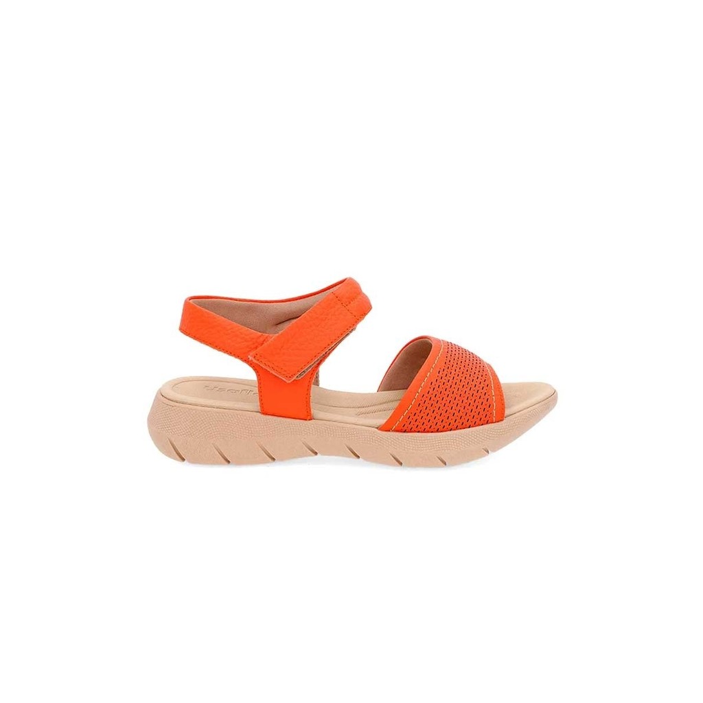 Sandália Usaflex Plataforma Fechoflex Couro Laranja em Oferta na Shopee